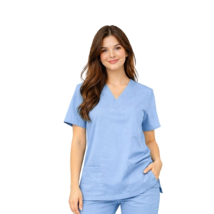 Bluza chirurgiczna bawełna 100% niebieska roz. XS
